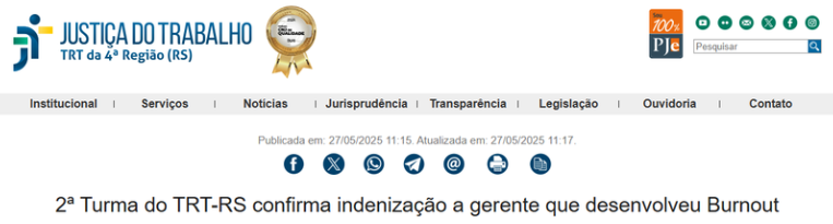 Notícia Justiça do Trabalho